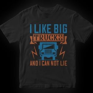 New Funny Truck Driver Apparel Gear Attire Short Sleeve Casual Work Shirt TShirt